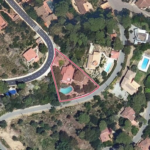 Foto aérea de la subasta en Begur